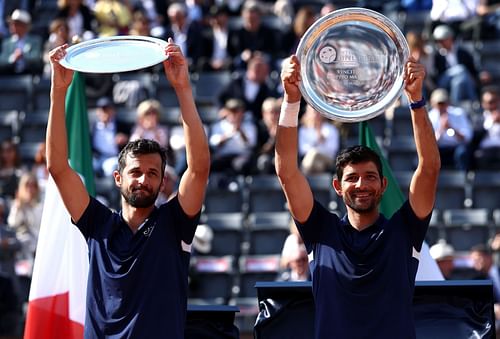 Mate Pavic and Marcelo Arevalo pictured at the 2025 Italian Open | Image Source: Getty