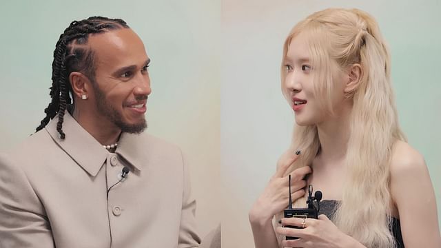 Lewis Hamilton and BLACKPINK&rsquo;s Ros&eacute; (Image via YouTube/RIMOVA)