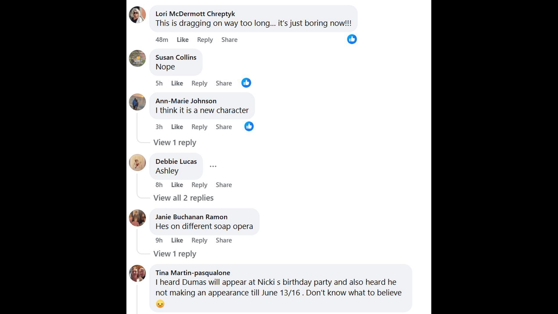 More fan reactions about Aristotle&#039;s identity (Image via Facebook/The Young and the Restless)