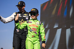Kyle Busch and Samantha erupt with pride after Brexton’s first A-Class micro victory