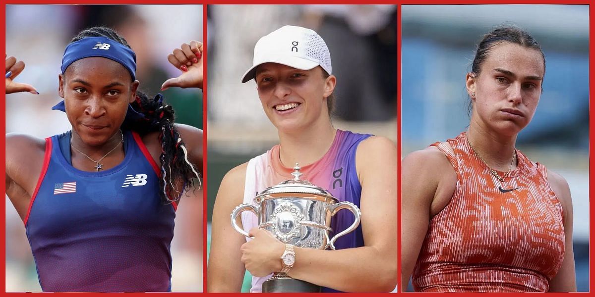 Coco Gauff, Iga Swiatek and Aryna Sabalenka (Source: Getty)