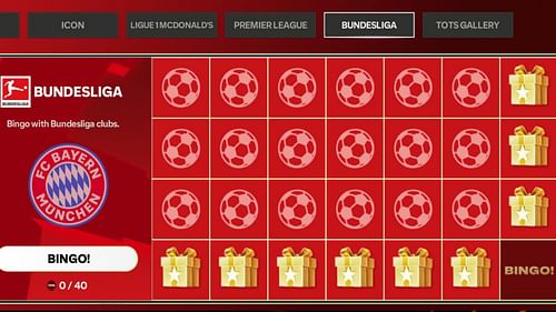 Bingo mini-game in the Bundesliga TOTS 25 chapter (Image via EA Sports)