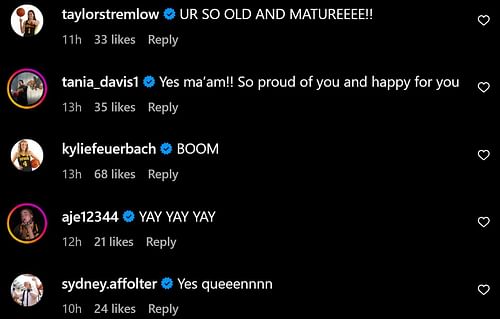 Comments on Lucy Olsen's post (@lucy3olsen/IG)