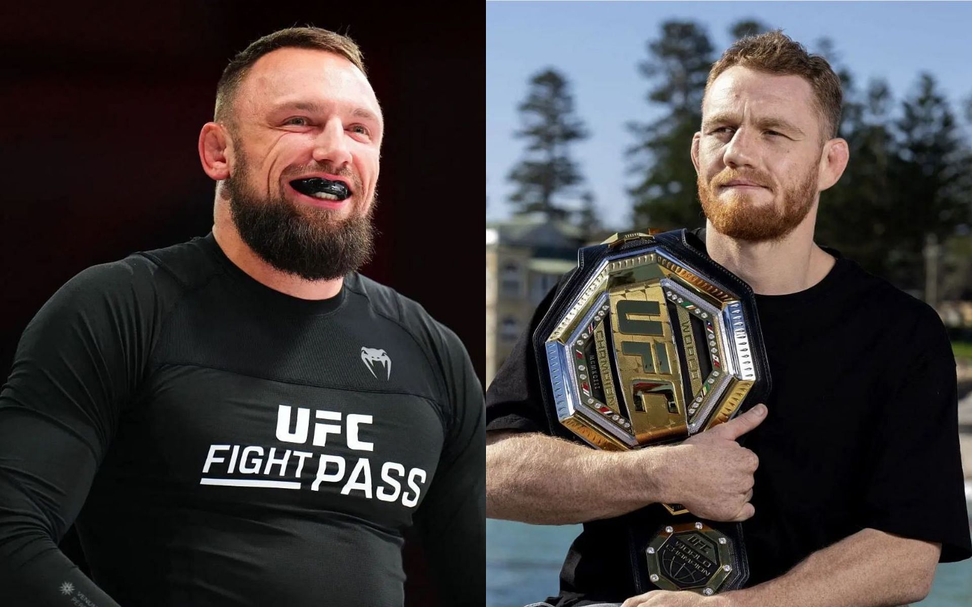 Criag Jones (left) jokes about his time in the gym with Jack Della Maddalena (right). [Images courtesy: Getty Images]
