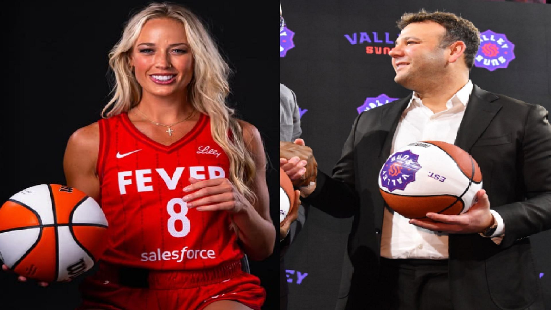An image of Sophie Cunningham and Josh Bartelstein side by side