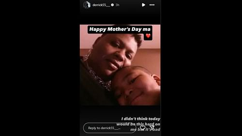 Derrick Harmon shared his emotions on the loss of his mother (image credit: instagram/derrick55__)