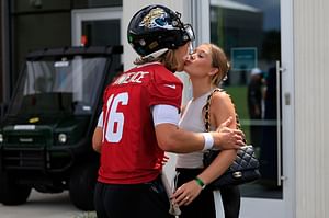 Trevor Lawrence's wife Marissa reveals 'funny' reason for occupying Jaguars 'running backs meeting room'