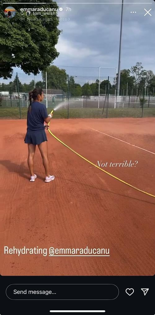 Screengrab of Emma Raducanu's Instagram story. Source: Instagram @emmaraducanu
