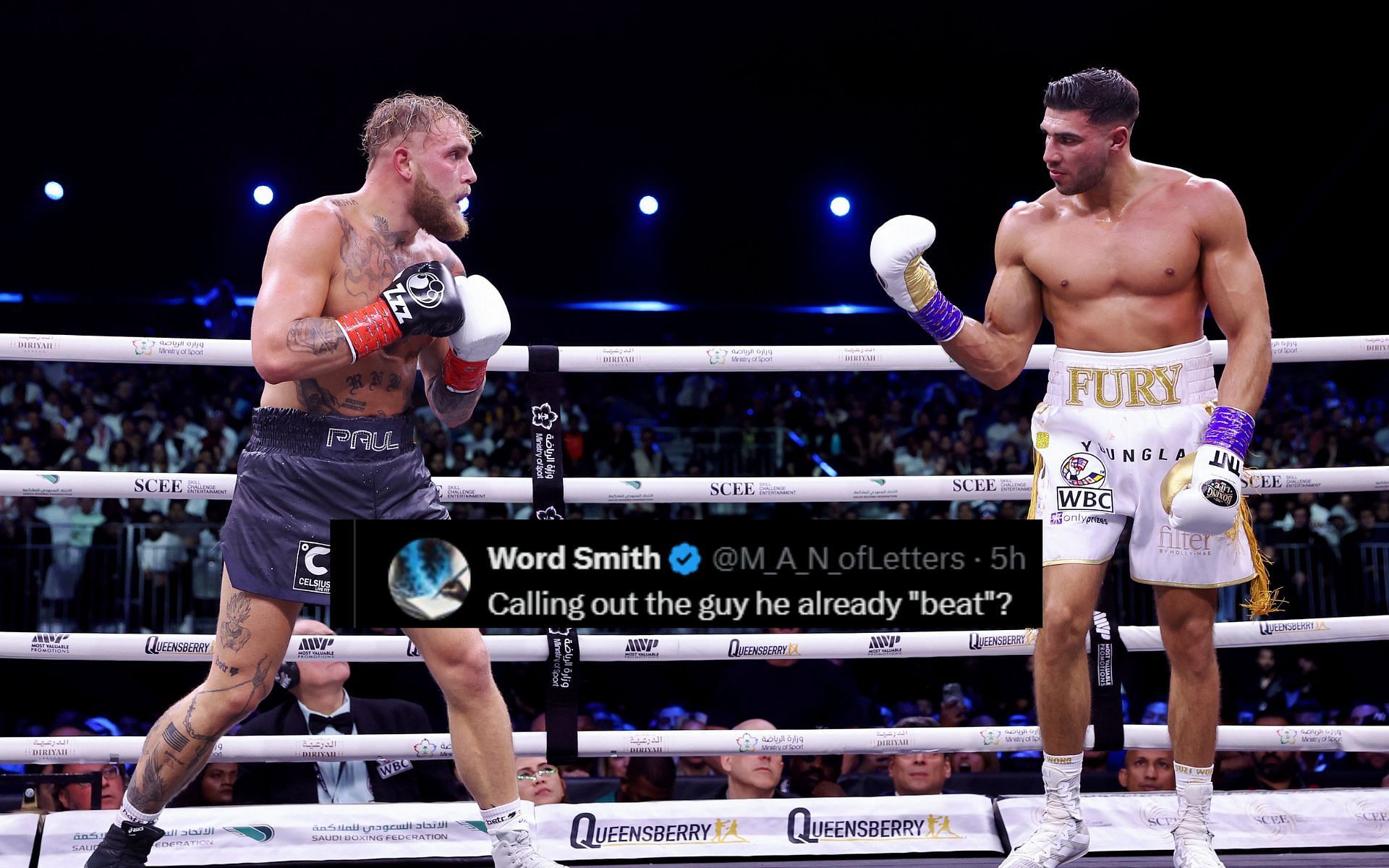 Fans react to Tommy Fury calling out Jake Paul. [Image courtesy: Getty]
