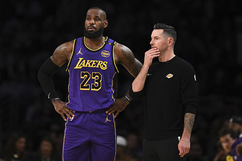 LeBron James comments on JJ Redick's first year as Lakers head coach. (Photo: IMAGN)