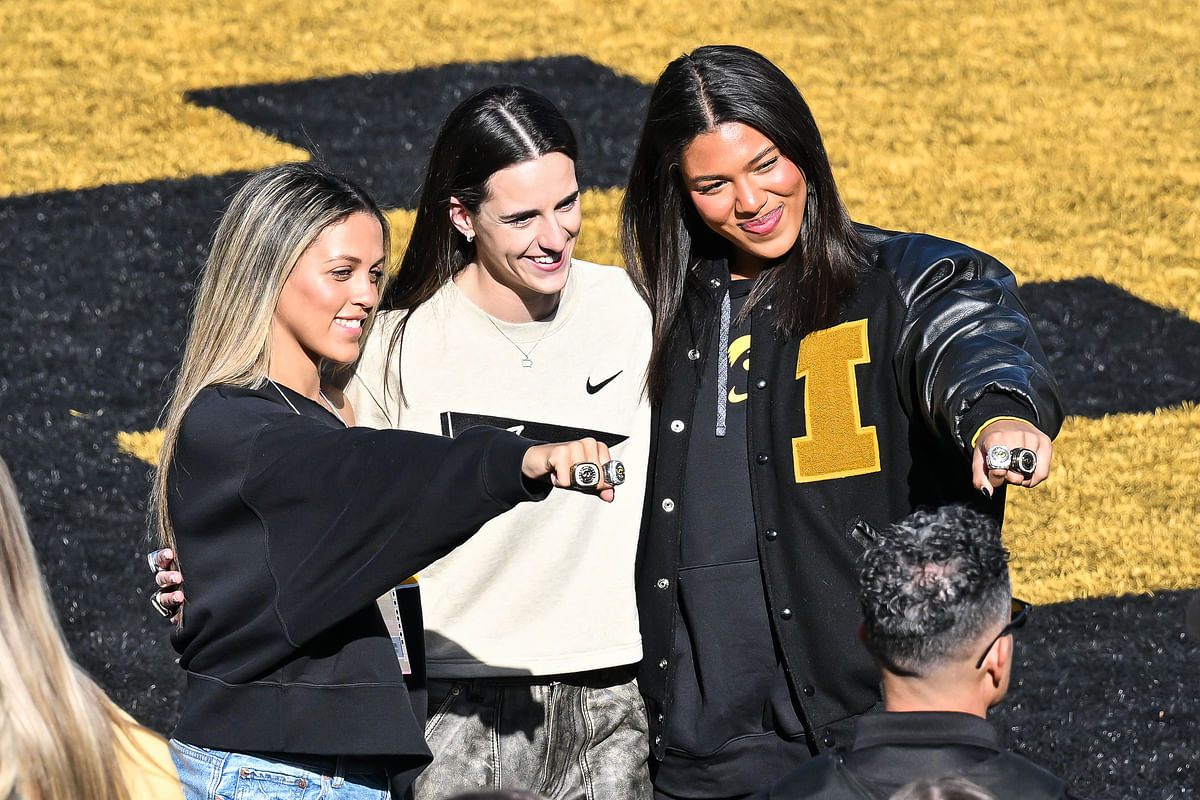 IN PICS: Iowa star Jada Gyamfi & Gabbie Marshall sport ex-teammate Caitlin Clark's jersey number for Fever vs. Brazil game