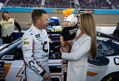 AJ Allmendinger's better half tackles mom duties amid fitness grind