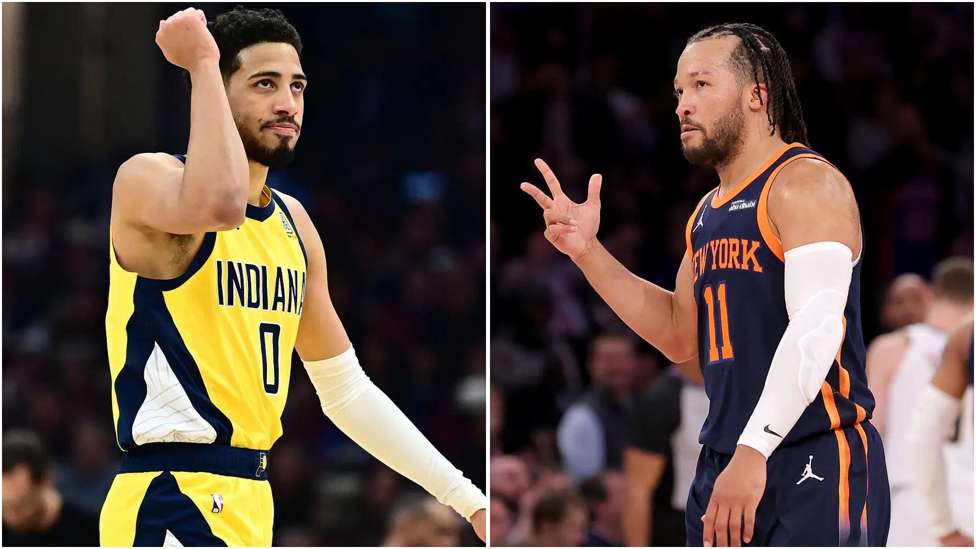 Tyrese Haliburton vs Jalen Brunson. (Photos: IMAGN)