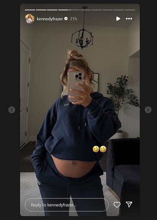 Lions LB Malcolm Rodriguez's wife Kennedy shares throwback pictures from 'insane' pregnancy days/@kennedyfrazer