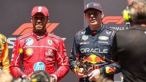 Watch: Max Verstappen points to Lewis Hamilton and drops a witty remark