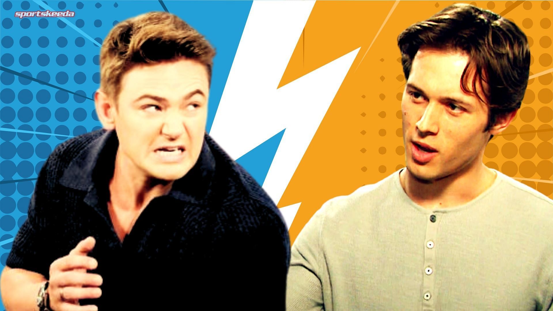 Johnny DiMera, Tate Black (Custom cover edited by Sportskeeda, Original Image  [Peacock Network])