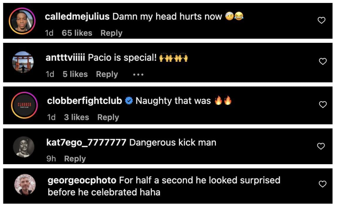 Comments from Instagram