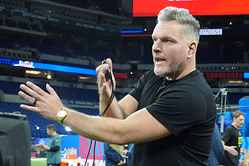 Pat McAfee sends 3-word message to John Mellencamp as he throws shade at Colts legend in NSFW speech at Pacers-Knicks game