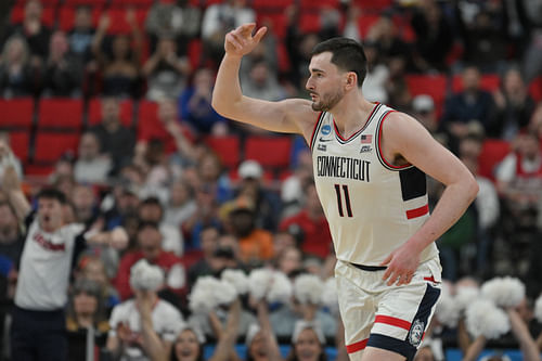 UConn two-time title winner Alex Karaban's return should boost UConn in 2025-26. (Photo Credit: IMAGN)