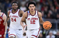 St. John's star RJ Luis had an infamously bad NCAA Touranment game, but also had a good one showcasing his NBA skills. (Photo Credit: IMAGN)