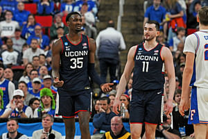 IN PICS: UConn stars Alex Karaban and Samson Johnson celebrate graduation