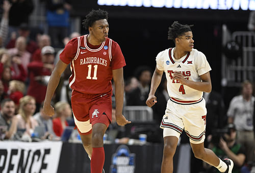 Arkansas's Karter Knox is still weighing his NBA decision. (Photo Credit: IMAGN)