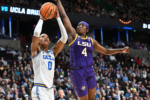 Flau'jae Johnson in action against the UCLA Bruins in their Elite Eight showdown (Credits: IMAGN)