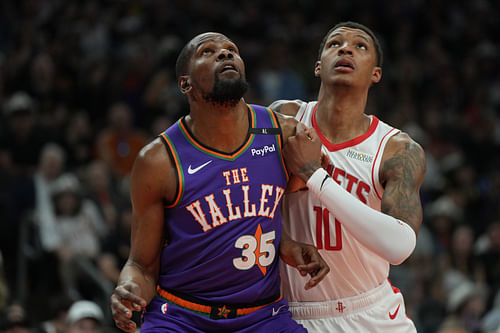 Phoenix Suns forward Kevin Durant and Houston Rockets forward Jabari Smith Jr. - Source: Imagn