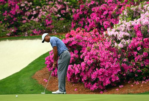 Woods during 2019 Masters Syndication: USA TODAY - Source: Imagn
