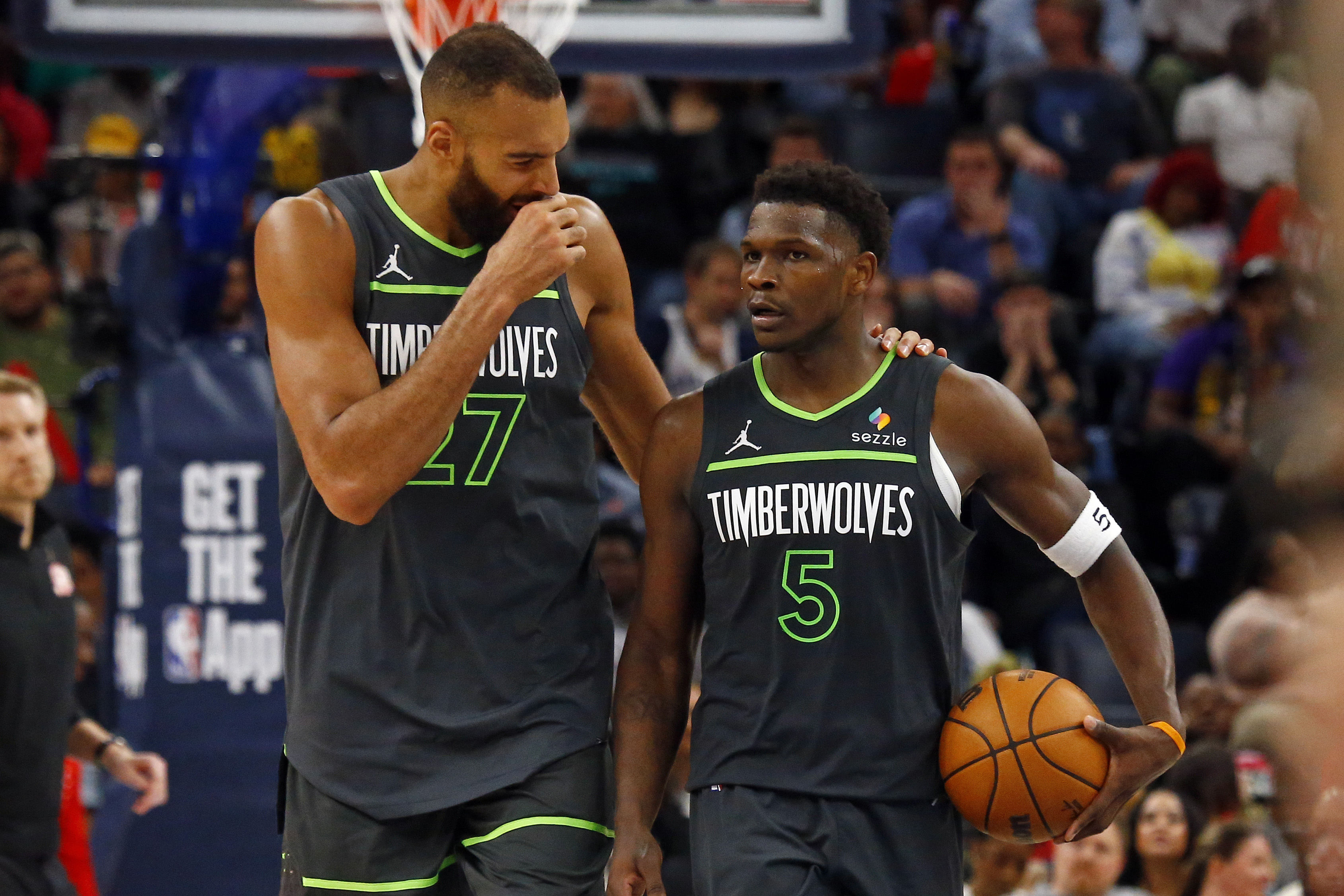 Anthony Edwards names Rudy Gobert a mythical beast after crushing the glass vs Lakers