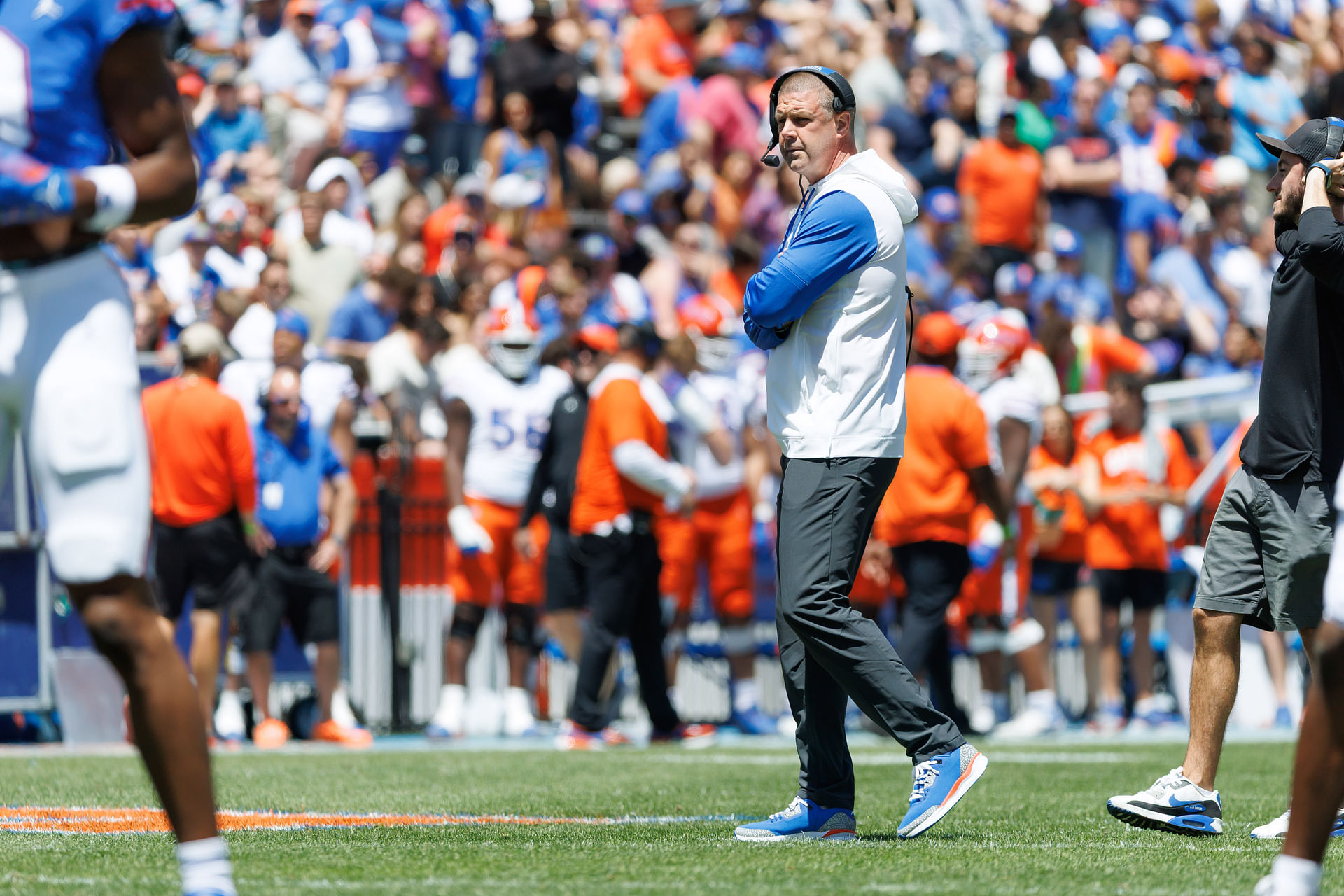 Billy Napier looks on during the first half at Ben Hill Griffin Stadium - Source: Imagn
