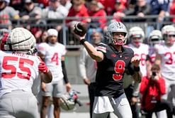 Ohio State QB Tavien St. Clair drops his reaction as elite Mater Dei WR Kayden Dixon-Wyatt commits to Ryan Day's team
