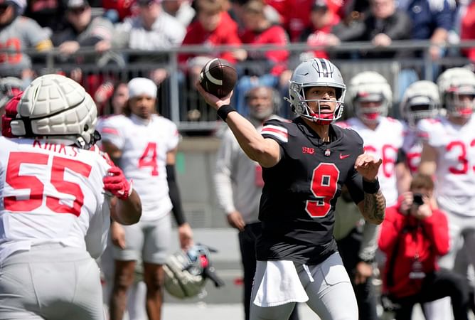 Ohio State QB Tavien St. Clair drops his reaction as elite Mater Dei WR Kayden Dixon-Wyatt commits to Ryan Day's team