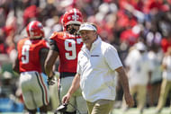 Kirby Smart shown during the Georgia Spring game - Source: Imagn