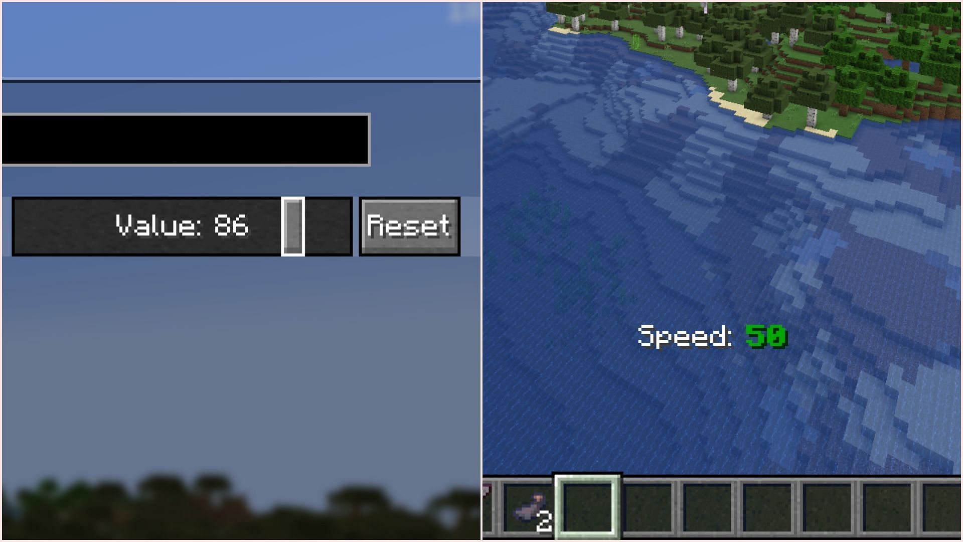 Creative Fly mod can be configured by the J key (Image via Sportskeeda Gaming || Mojang Studios)