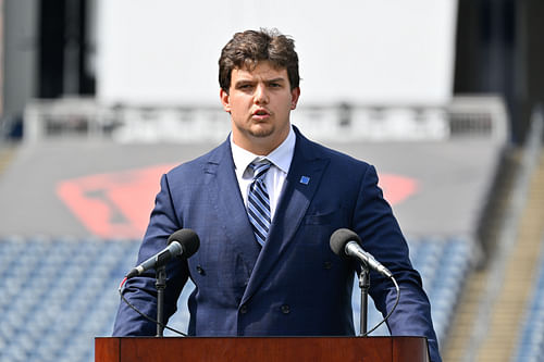 NFL: New England Patriots-Draft-Will Campbell Press Conference - Source: Imagn