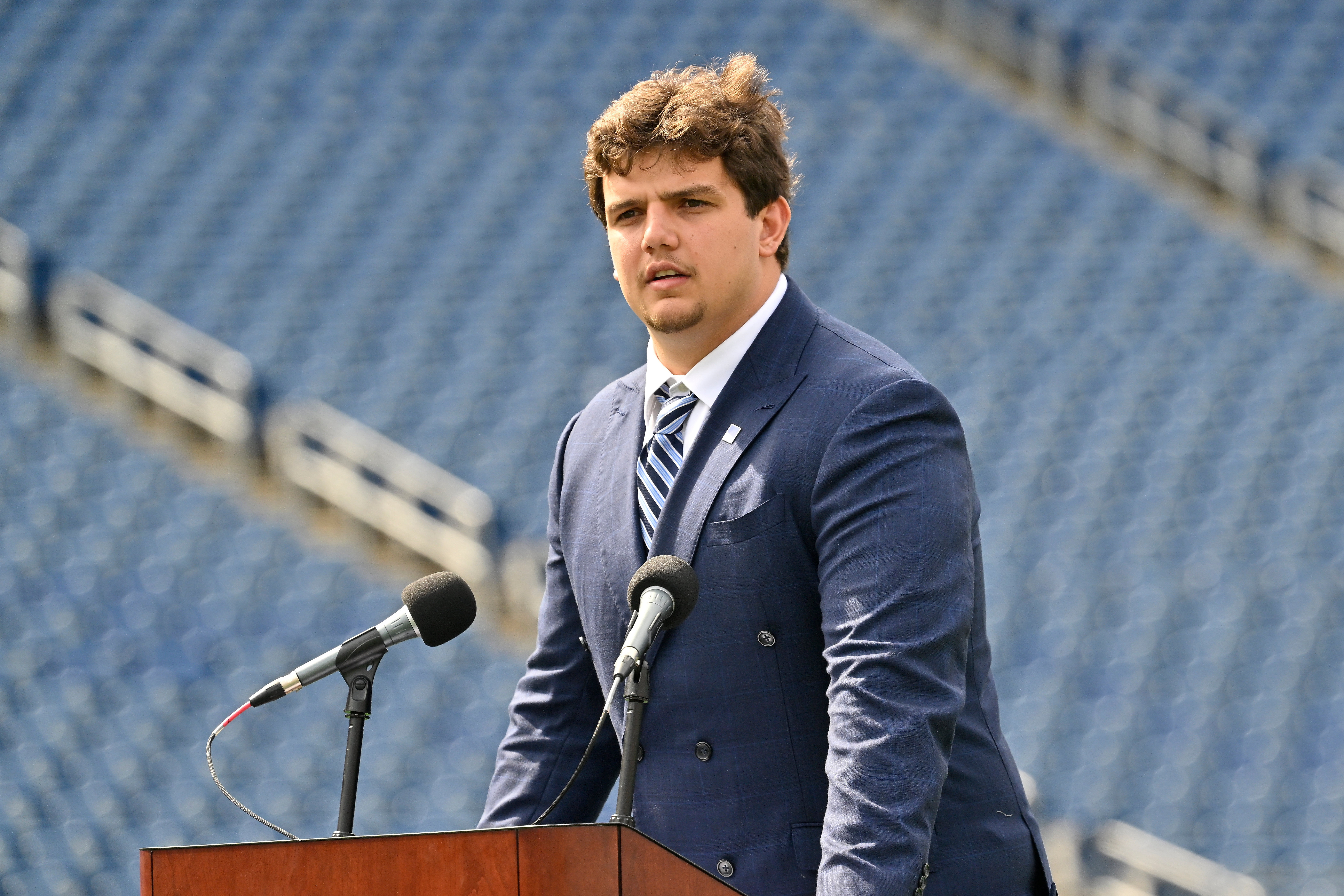 NFL: New England Patriots-Draft-Will Campbell Press Conference - Source: Imagn