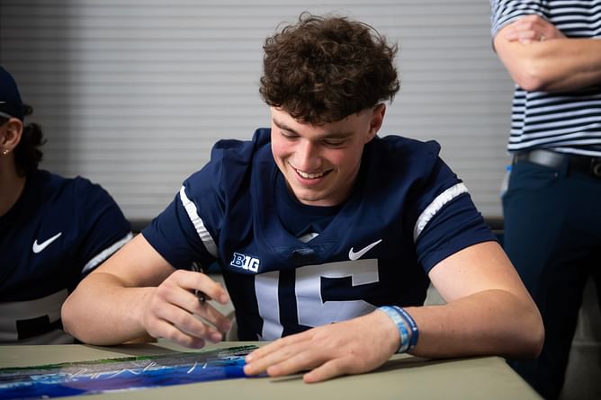 5 best pics of Penn State star Drew Allar and GF Emma Bush that gave CFB fans couple goals
