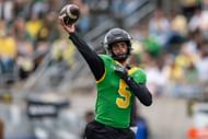 QB Dante Moore will be a key component in Oregon's 2025 season. (Photo Credit: IMAGN)