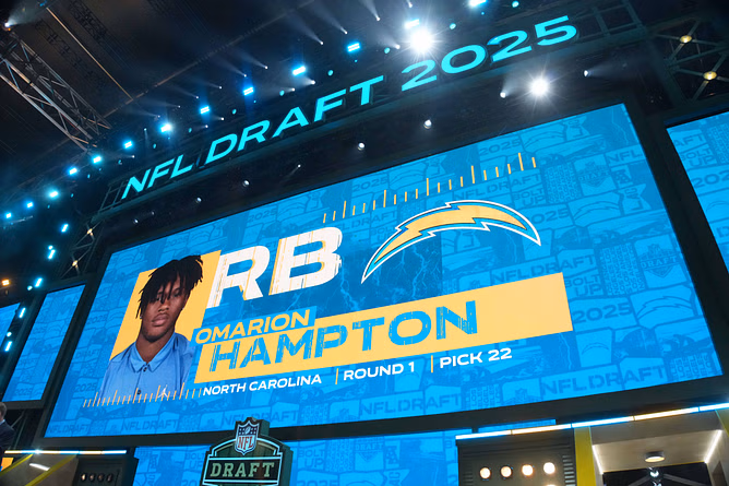 Insider notes on Chargers 2025 Draft: Omarion Hampton fits perfectly with Jim Harbaugh, Tre Harris' consistency and more