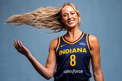 Indiana Fever guard Sophie Cunningham relates to Hailey Bieber's viral snap with martini at her NYC hotel