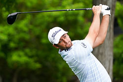 Why did Davis Riley call a two-stroke penalty on himself in Round 2 of The CJ Cup Byron Nelson 2025?