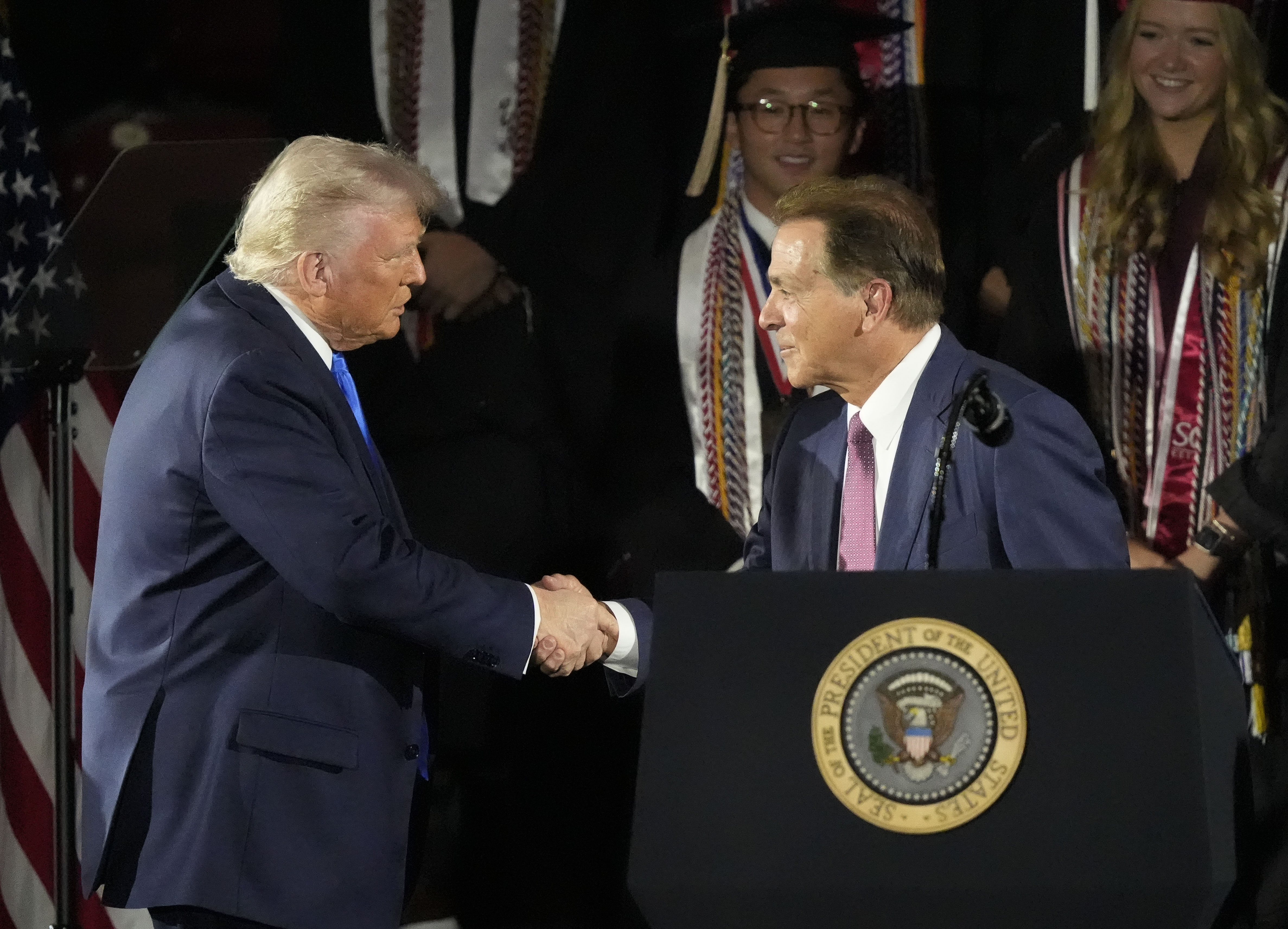 Nick Saban reveals hilarious Donald Trump story about Alabama players' shenanigans at White House: "Lady came out with a Coke"