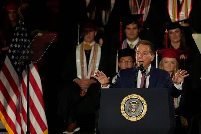 Daughter of Nick Saban, Kristen sends blunt warning to ex-Alabama HC’s haters after he introduces Donald Trump in Tuscaloosa
