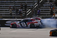 Sammy Smith (8) hits the wall during the NASCAR Xfinity race at Texas Motor Speedway. Source: Imagn