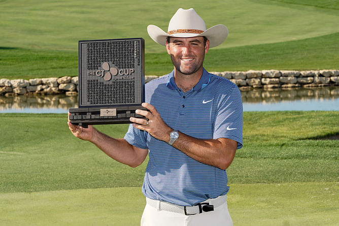 Which PGA TOUR record did Scottie Scheffler match with his win at The CJ Cup Byron Nelson 2025?
