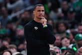 "Call the police" - NBA fans react to Joe Mazzulla nearly wiping out referee trying to call timeout in upset Celtics loss