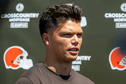 "This is so bad", "He stinks" - NFL fans react as Dillon Gabriel almost gets intercepted again at Browns rookie camp