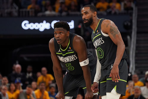Anthony Edwards and Mike Conley - Source: Imagn