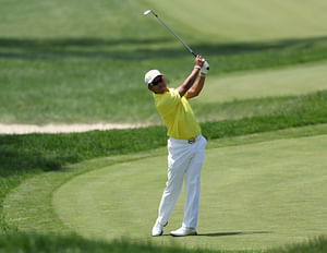 Rory McIlroy's TGL teammate spotted practicing in heavy rain at Quail Hollow by Austin Eckroat